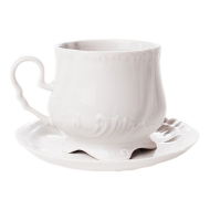 Чайная пара "Белая", форма Кузнецовская